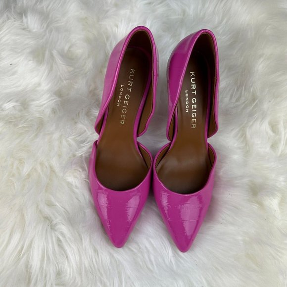 Kurt Geiger Bond 90 D'orsay Pumps in Bright Pink - Picture 2 of 6